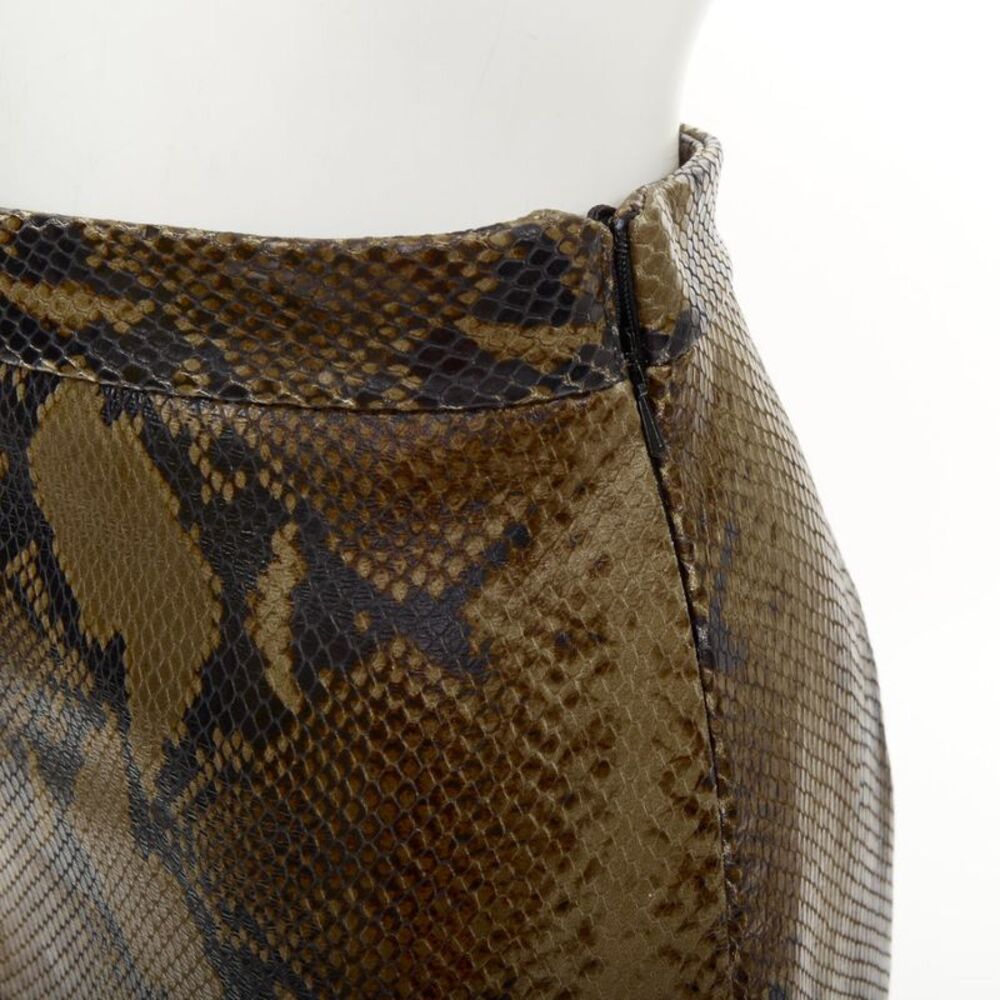 Khaite 2023 Fraser Brown Python Leather Skirt - Picture 7 of 10